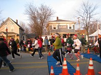Race Photo  The 2009 running of the Holiday Hustle 5K put on by Running Fit in Dexter Michigan on a sunny but 28 degree on December 5, 2009. : 5K, Fitness, Race, Running, Kasdorf